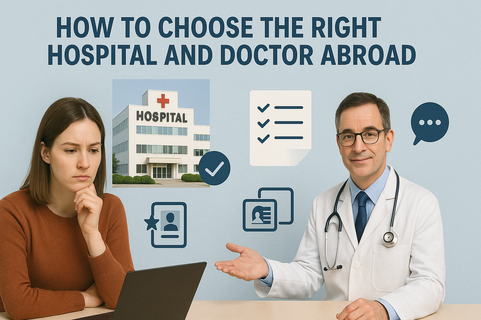 choosing hospital abroad, best doctors for surgery overseas, accredited medical facilities, hospital comparison for medical tourism, medical travel tips, how to pick a doctor abroad, safe hospitals for medical tourists, international patient services, overseas surgery planning